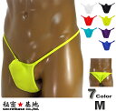 メンズ ビキニパンツ 上向き とんがり ハイレグローライズ すべすべスキン生地 Mサイズ