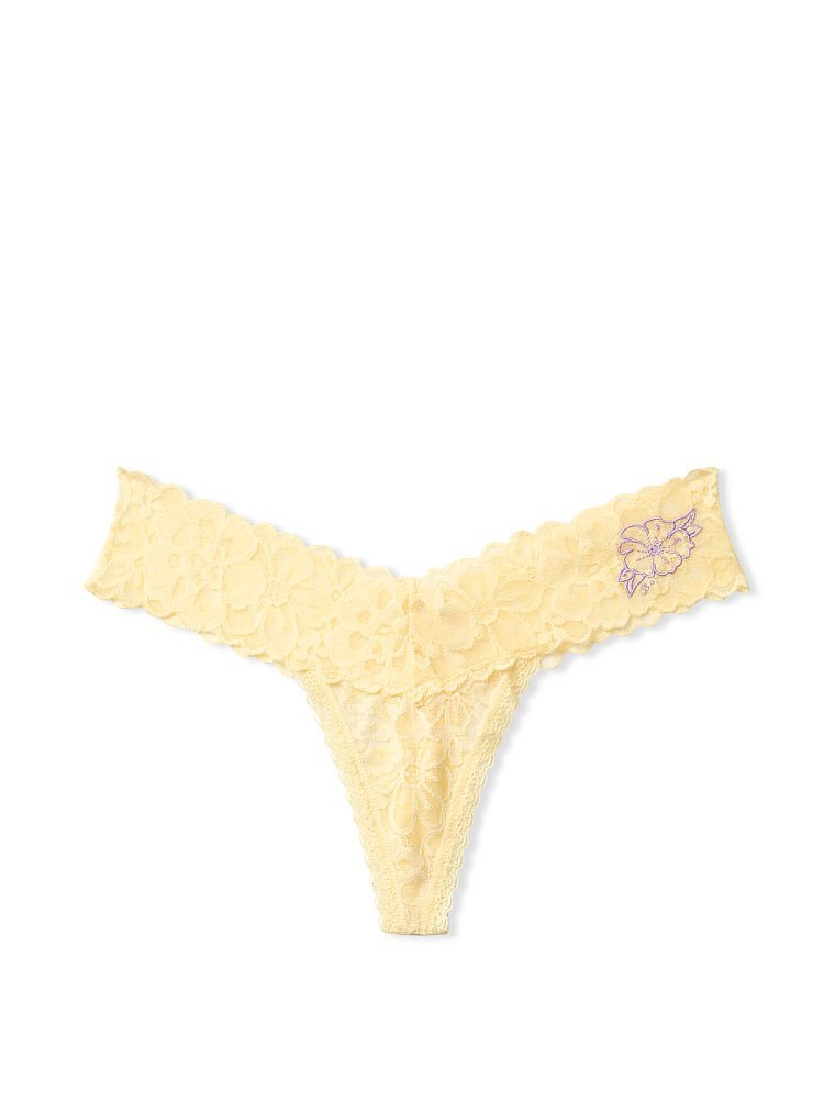 ヴィクトリアシークレット THE LACIEフローラルレースソングパンティー Floral Lace Thong Panty