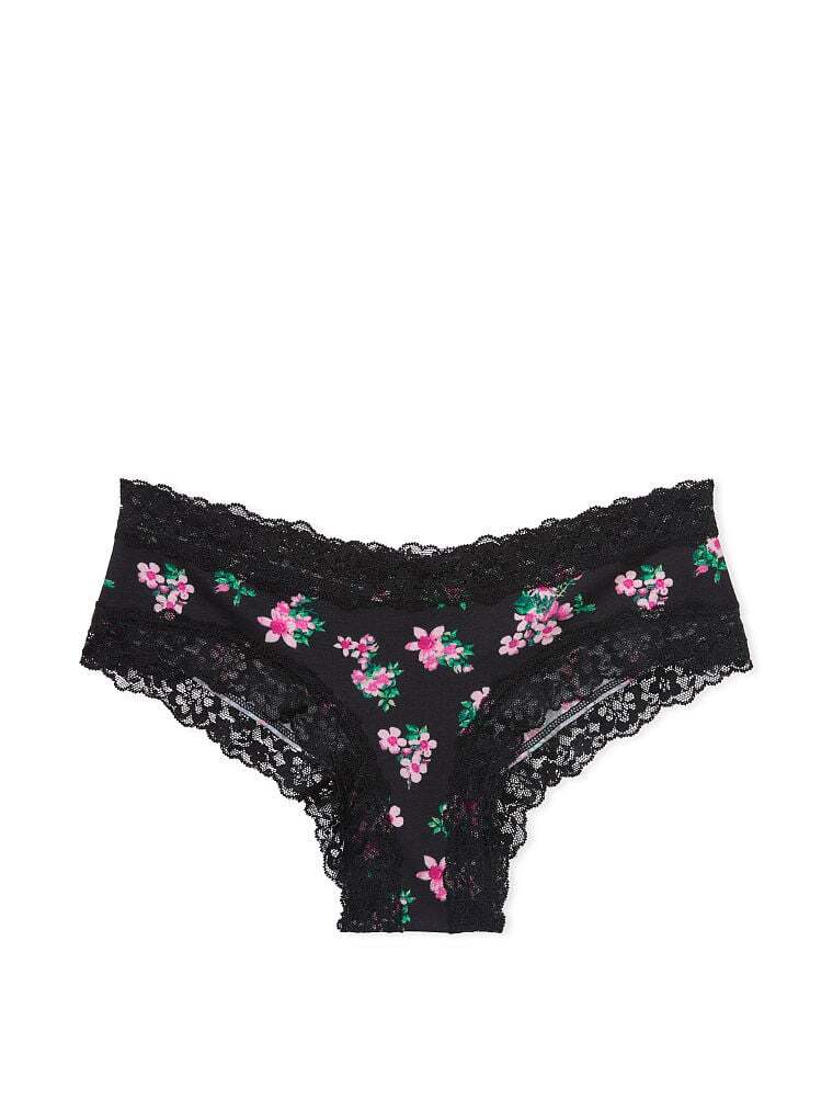 ヴィクトリアシークレットVictoria's secretSTRETCH COTTONレースウエストチーキーパンティーLace-waist Cheeky Panty