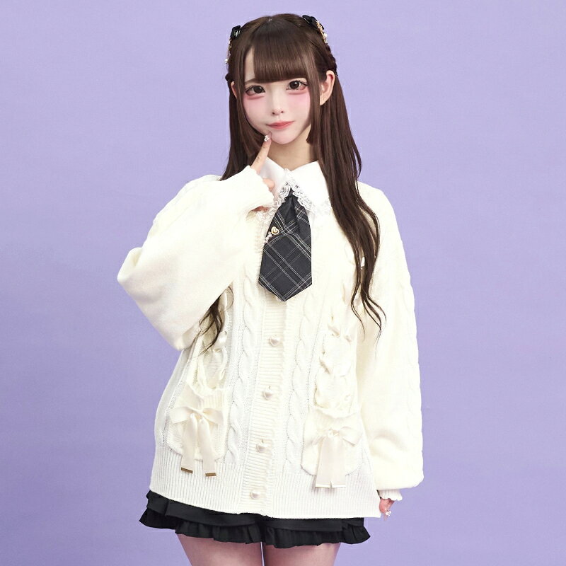 ★ポケット付レースアップカーディガン12/20 12:00 新色販売スタート10/3 12:00 販...