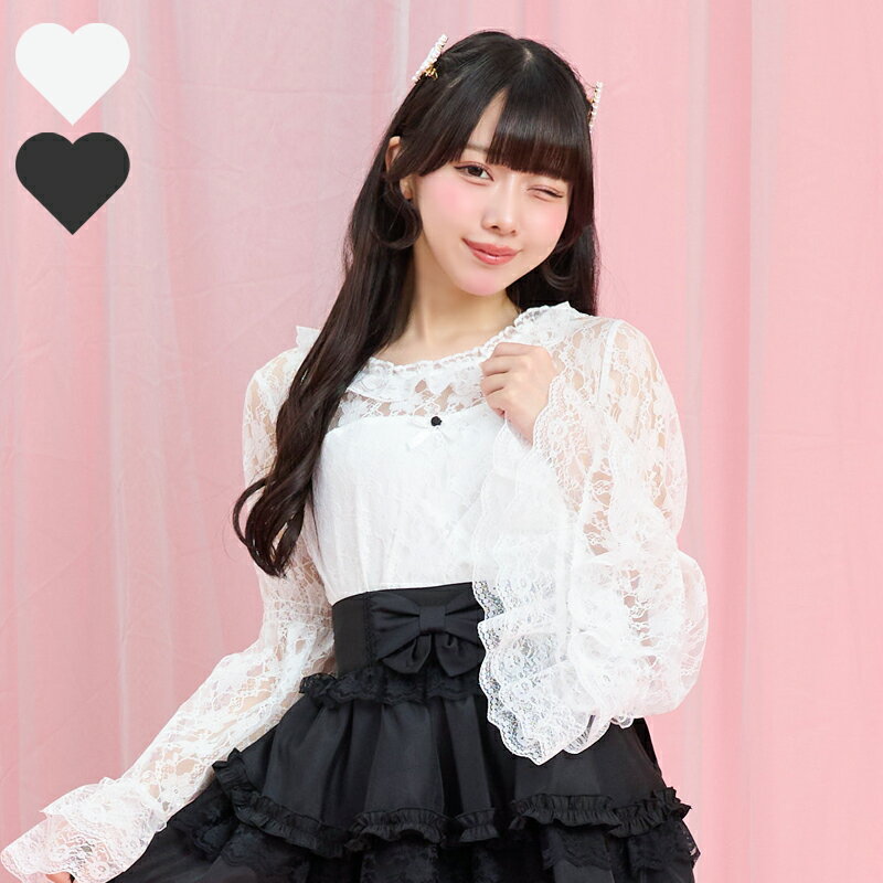 Angelic Pretty レース 姫袖 ドレスカットソー トップス Angelic Pretty レース 姫袖 ドレスカットソー トップス 【公式通販】