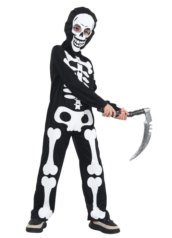 Cloudkids 子供用 仮装 ハロウィン 衣装 ホラー風 骸骨 男の子 キッズ ドクロ 子供服 コスプレ お化け スケルトン 仮装 コスチューム パーティー 変身 演劇 イベント カーニバル(3)