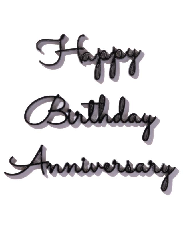 KNOP "Happy Birthday Aniversary” ケーキプレート アクリル製