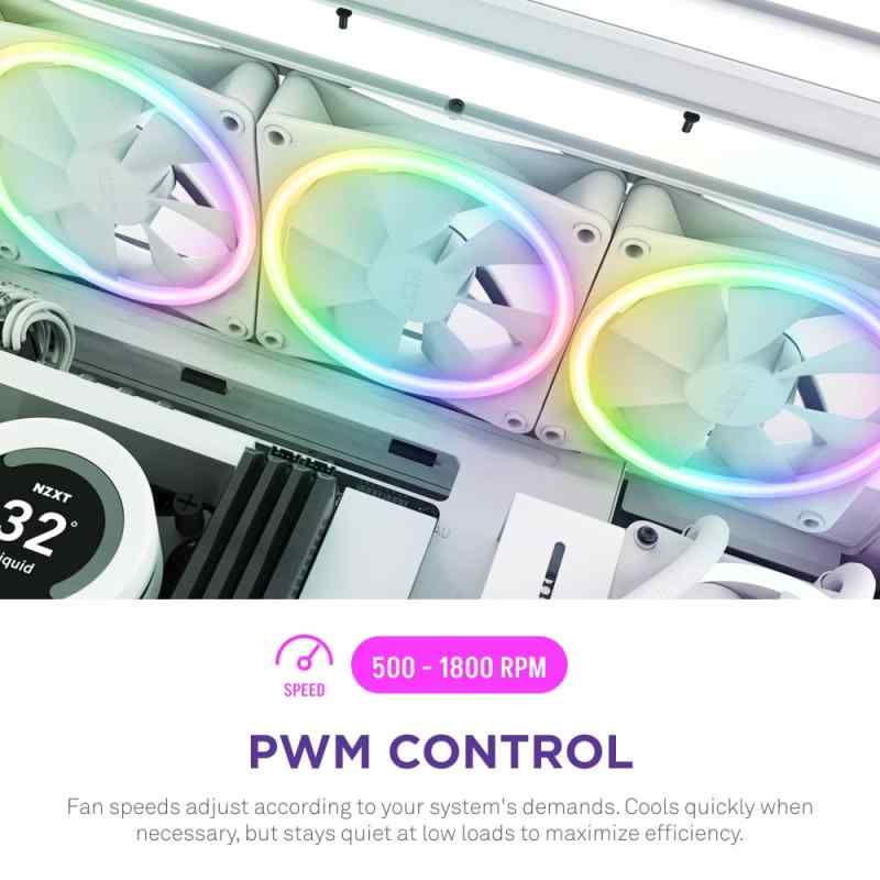 NZXT F120 RGB DUO [White] PCケースファン RF-D12SF-W1 FN1827