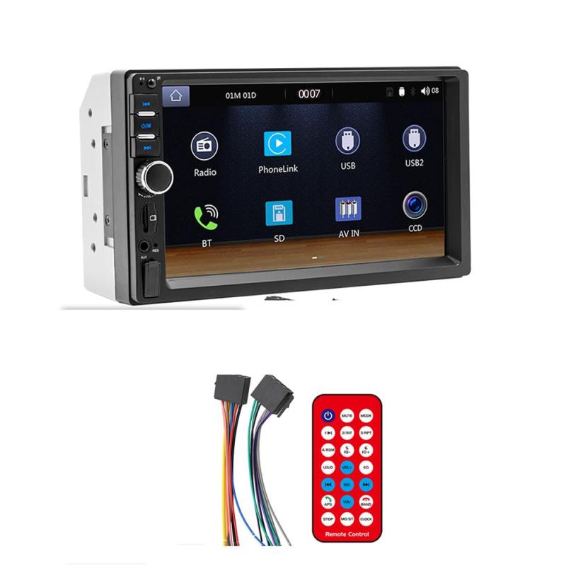 7インチデュアルDin車載ステレオ対応Apple CarPlayとAndroid Auto、2 Din車載ラジオBluetooth、7インチHDタッチパネル車載ラジオ対応音声制御ミラーリンク