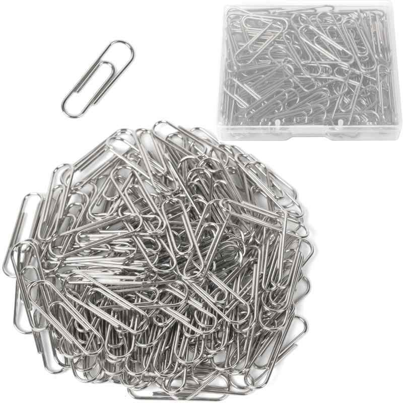 YOUOWO クリップ・リング クリップ クリップ クリップ ジャンボサイズ クリノス クリップ 33mm 太さを加える 約100本入 クリクリノス ゼムクリップ長さ：3.3cm，太さを加える。材質:スチール クロームメッキ。入数:約100...