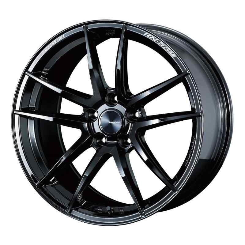 ウェッズ(WEDS) RN55M 18インチ 5H PCD114.3 8.0J +35 GLOSS BLACK 