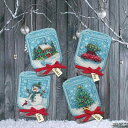 ディメンジョンズ クロスステッチ 刺繍キット “クリスマスオーナメント・ガラスの中のクリスマス” Dimensions Needlecrafts Counted Cross Stitch,Vintage Jar Ornaments (Set of 4)【(3)