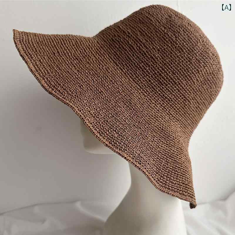 ・カテゴリ: 草帽・帽子の頂部スタイル: 丸型・つばのスタイル: 広つば・カラー展開: カフェ、カーキ、ベージュ・サイズ展開: つば8cm（頭囲55-59cm）、つば10cm（頭囲55-59cm）・機能: 紫外線防止、通気性、日よけ・スタイル: 万能、カジュアル・素材: ストロー