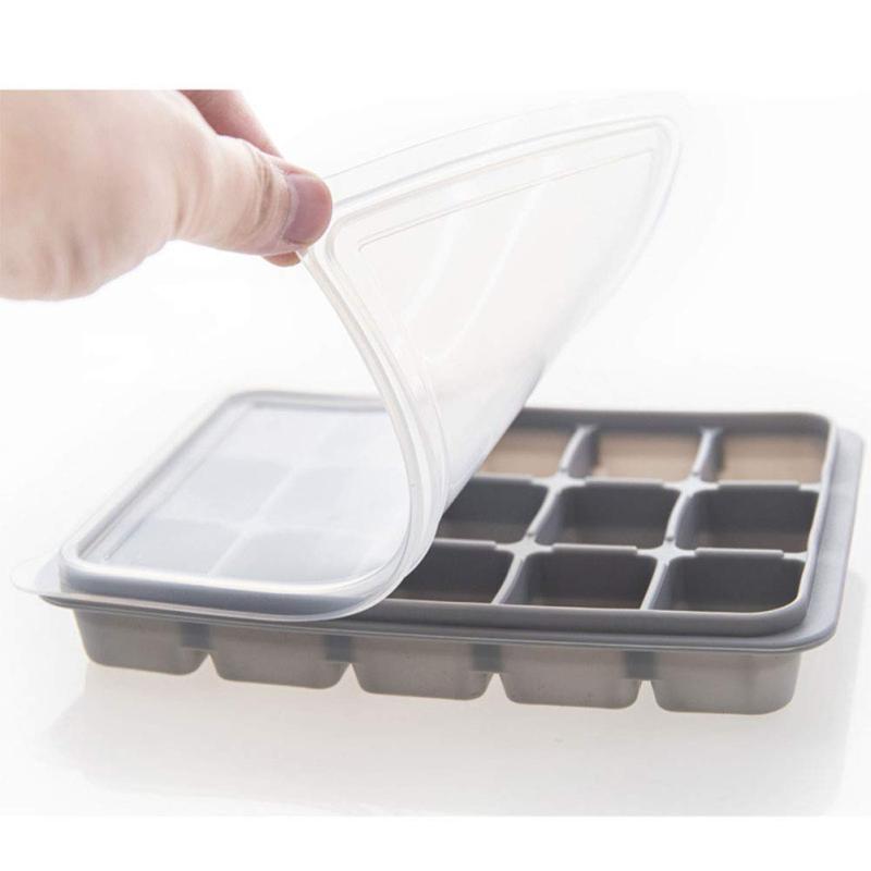 Lirancia シリコン製氷皿 アイスキューブ 氷トレー ふた付き 小分け やわらかい 取り出しやすい 冷凍保存 耐久 家庭用 車載