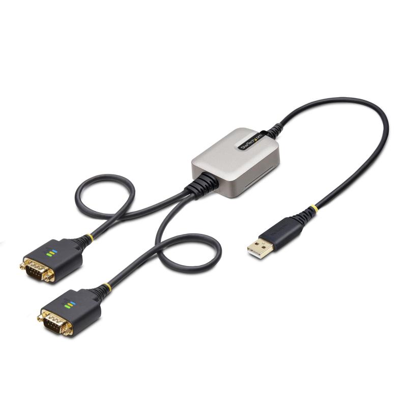 HITACHI - StarTech.com USB - RS232Cシリアル変換ケーブル／ストレート／USB 2.0接続／61cm／2ポート D-Sub 9 ピン／オス-オス／FTDI FT232R／COM番号保持機能／着脱式ねじ ナット付属／ESD保護／各種OS対応／D