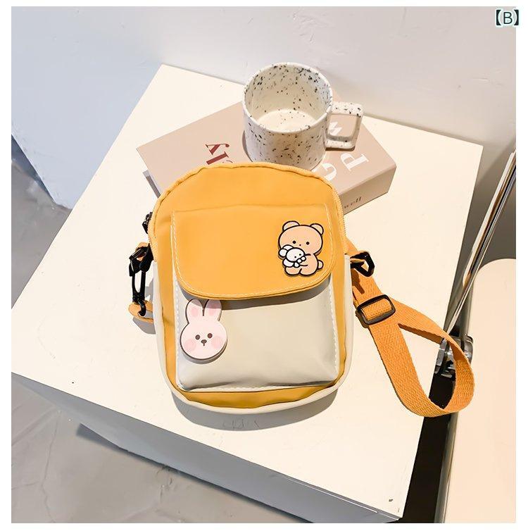 ショルダーバッグ レディース ミニ 斜めがけ 帆布 軽量 小さめ スマホポーチ ポシェット マカロンカラー かわいい ナチュラル secure-depo-11351704 セキュアデポ サンプル画像2