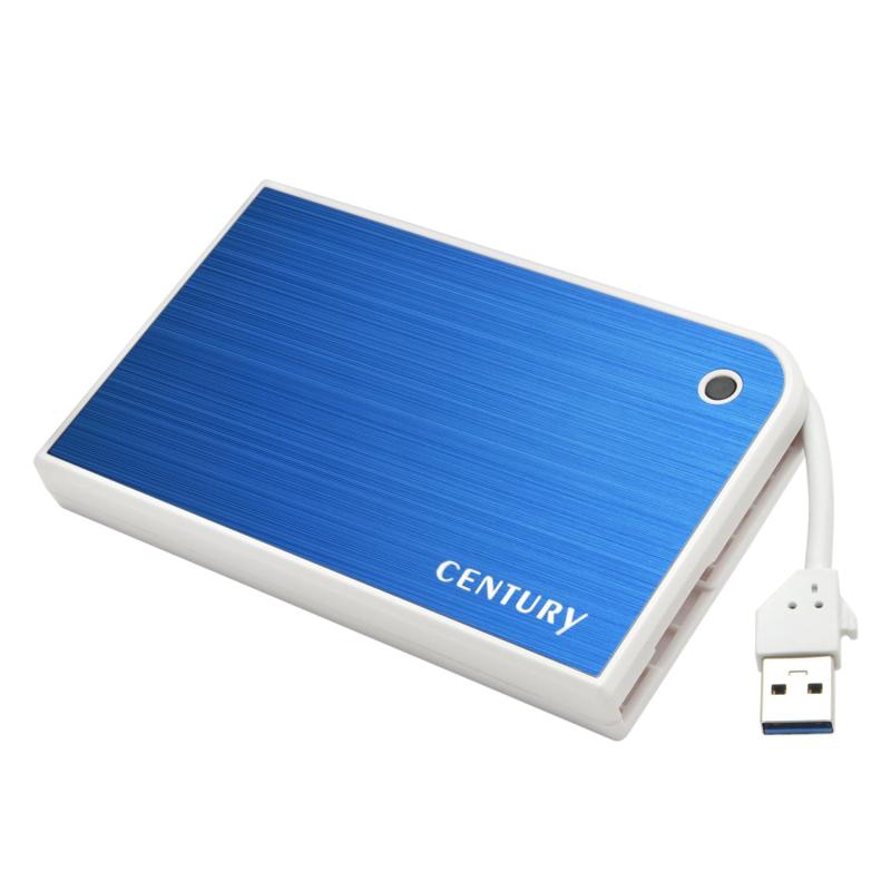 センチュリー センチュリー USB3.2Gen.1接続2.5インチSATA HDDケース 「MOBILE BOX ブルー&ホワイト」 CMB25U3BL6G_FP