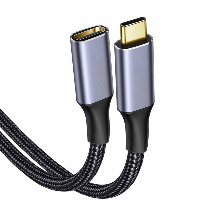 TRkin USB C延長ケーブルUSB 3.1 10 Gbps伝送速度Thunderbolt 3型c延長5 A PD充電対応パソコンなど各種usb-cデバイスナイロン編み 1.5m [並行輸入品](2)