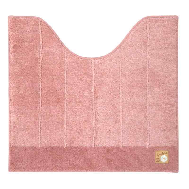 ヨコズナクリエーション(Yokozuna) シャンフルトイレ足元マットピンク55×60cmお花畑をイメージした、ガーベラとてんとう虫が可愛らしいデザイン裏面はノンスリップ加工。