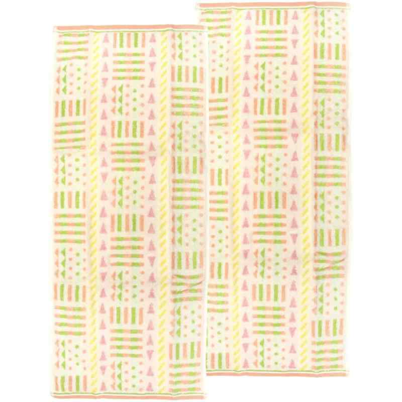 林(Hayashi) フェイスタオル 2枚組 約34×80cm パステルミニョン ピンク FH417402