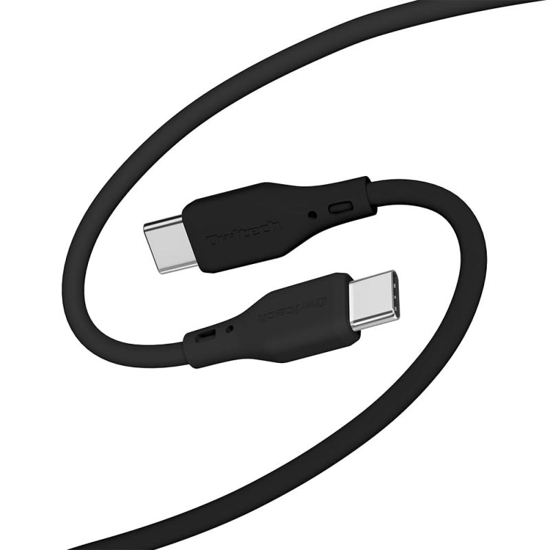 オウルテック USB Type C ケーブル PD60W 急速充電 データ転送 480Mbps 断線に強い シリコンケーブル USB2.0 温度センサー 絡まない 高耐久 ケーブルバンド付き USB-C to USB-C ケーブル USB-C OEC-C