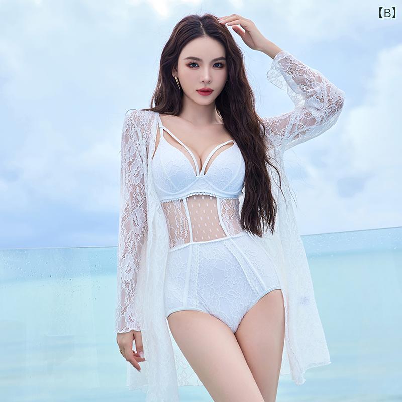 水着 レディース ファッション 夏 夏 ブラック ホワイト カジュアル 長袖 三角 ワンピース 黒 白