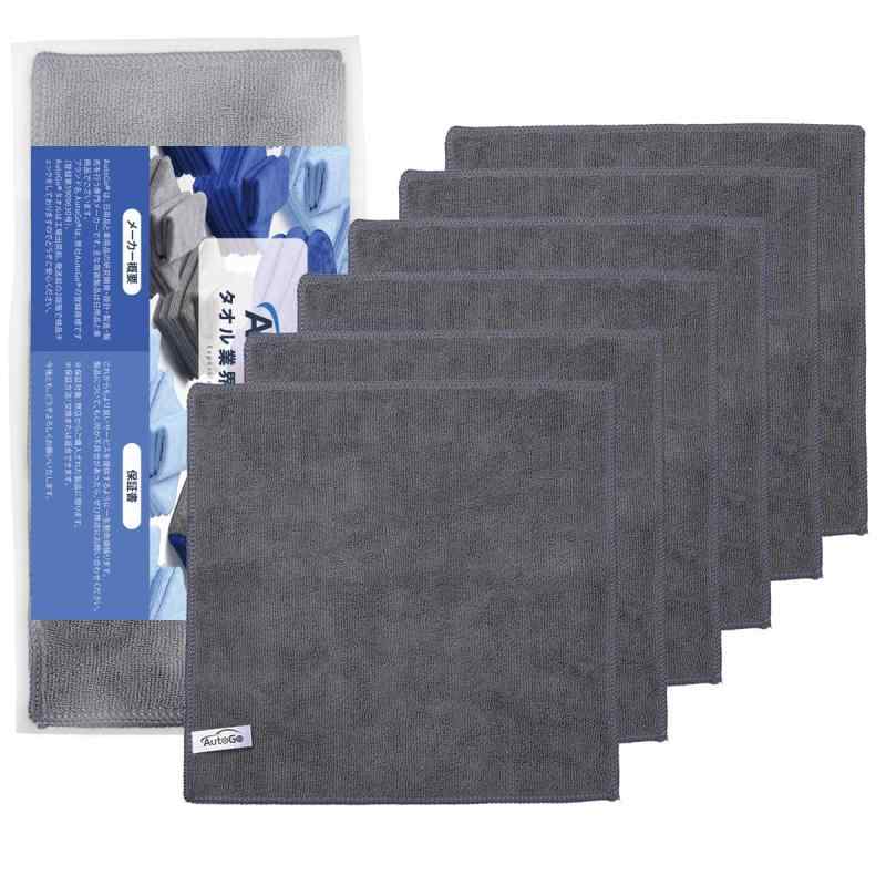AutoGo マイクロファイバークロス 洗車 吸水 速乾タオル 30CM*30CM 6枚入