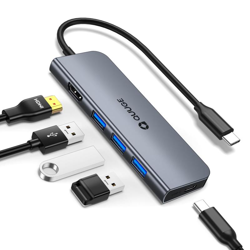 QUUGE タイプC ハブ PD対応 100W急速充電 USB-C ハブ USB3.0ポート 5Gbps高速データ転送