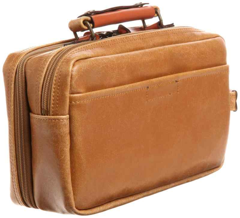 [レトロ] セカンドバッグ サイドハンドル付 本革付属 【木和田】 鞄の聖地兵庫県豊岡市製