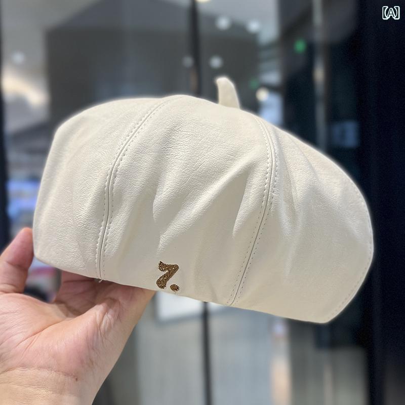 ベレー帽 帽子 レザー おしゃれ ショッピング ドライブ アウトドア スポーツ カジュアル ファッション..