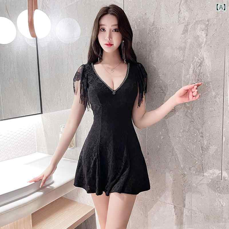レディース 半袖 ショート ドレス フレアワンピース セクシー かわいい 韓国 イベント フェス パーティー ダンス キャバ キャバ 夜 デート アップ 映え