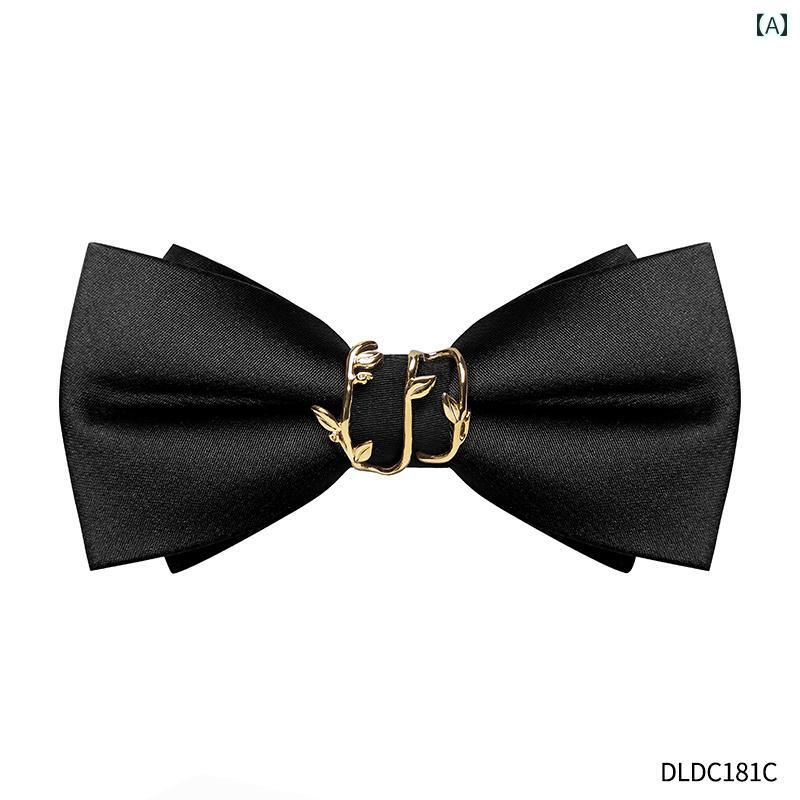 メンズ 蝶 ネクタイ おしゃれ ボウタイ Lian Lizhi ワイン レッド リボン フォーマルスーツ 黒 新郎 結婚式 付添人 司会者