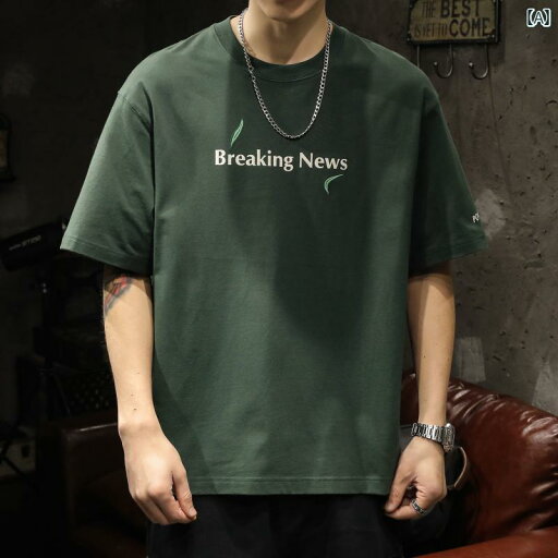 メンズ ファッション アメリカン 半袖 夏 綿 トップス ラウンドネック 大きめサイズ Tシャツ メンズ ゆったり プリント メンズ ファッション アメリカン 半袖 夏 綿 トップス ラウンドネック 大きめサイズ Tシャツ メンズ ゆったり プリント