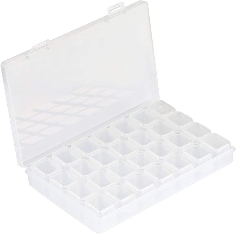 NALER ビーズケース 小物ケース ビーズ入れ 28分割 収納 透明 パーツケース 小分けケース クリアケース..