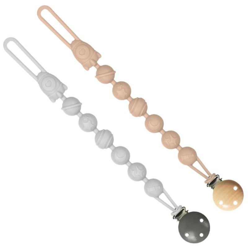 おしゃぶりホルダー 赤ちゃんのおもちゃクリップ シリコーンおしゃぶりストラップ クリップ おしゃぶりホルダー シリコーン 防錆 無臭 掃除がしやすい 使いやすい 男の子と女の子に適し