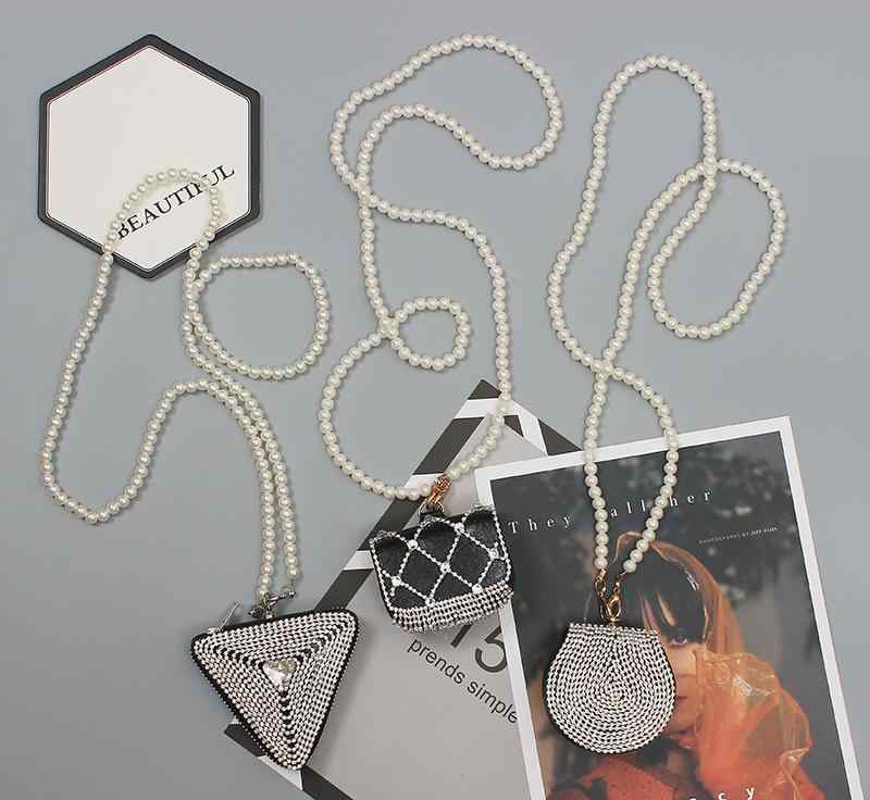 ファッション フラッシュ タッセル クロス ボディバッグ パール チェーン バッグ レディース 装飾品