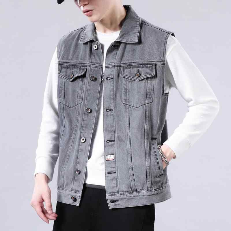 デニム ベスト カジュアル メンズ ツーリング アウトドア 釣り 春秋 デニムジャケット チョッキ 快適 ワークウェア ベスト