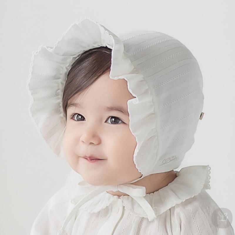 ベビー 帽子 ボンネット キュート 写真撮影 衣料品 防風 シンプル 韓国 頭 ヘッド 保護 かわいい 幼児 ..