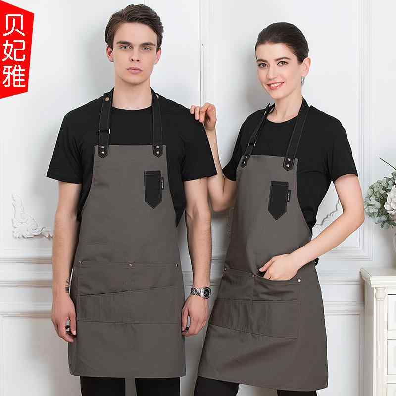 キャンパス 作業着 エン 耐汚染性 耐摩耗 防汚 レストラン ホルターネック ケータリング メンズ レディース ウェイター シェフ プリント 調節可能