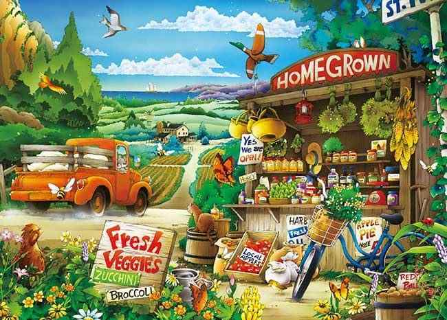 アップルワン(APPLEONE) 500-266 カントリーロード 溪川弘之 500ピース(53×38cm) ジグソーパズル 日本製H.TANIKAWA完成サイズ:38x53cm