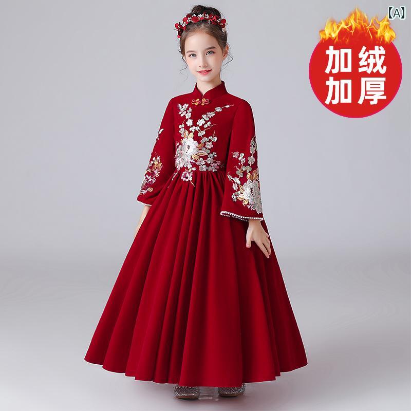 キッズ 子供服 長袖 ドレス かわいい おしゃれ 韓国 着やい 動きやい 快適 お祝い セレモニー 式典 祝賀 入園 入学 卒園 卒業 撮影 発表会 パーティー イベント 結婚式 ダンス パフォーマンス コスチューム 衣装