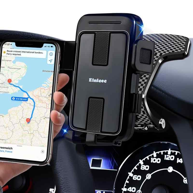 Elnicec クリップ式 車載 スマホホルダー 【2026新登場】 車載 ホルダー 360度回転 適切な角度に調整 安定性拔群 取り付け簡単 片手操作 転落防止 防振 互換性が高い カー用品 送風口・ダッシュクリップ式 車載 スマホホルダー