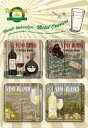 ワイン 赤 白 Vino Rosso & Bianco Set/コースター 4枚 セット (ブリキ製)