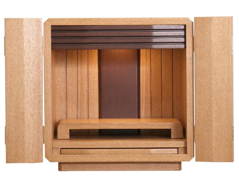 ミニ仏壇 『クルミ・タモ 12号』 家具調仏壇 モダン仏壇 小型仏壇 モダンミニ仏壇