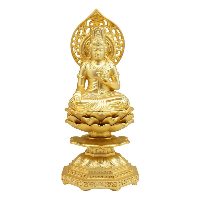虚空蔵菩薩 15．0cm 金鍍金仕上 合金製 [仏像]虚空蔵菩薩　15．0cm総高　15.0cm身丈　7.2cm横幅　6.5cm奥行　6.5cm