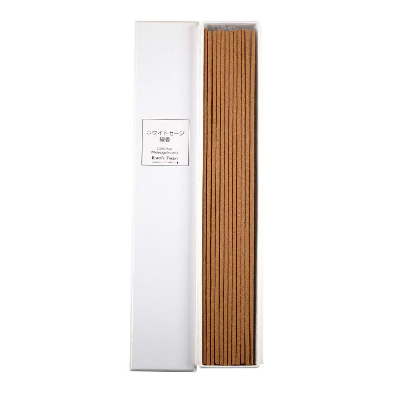 邪気払い・空間のリセットハーブ工房HCC 浄化ホワイトセージお線香（21cm 12本） 白箱入り カリフォル..