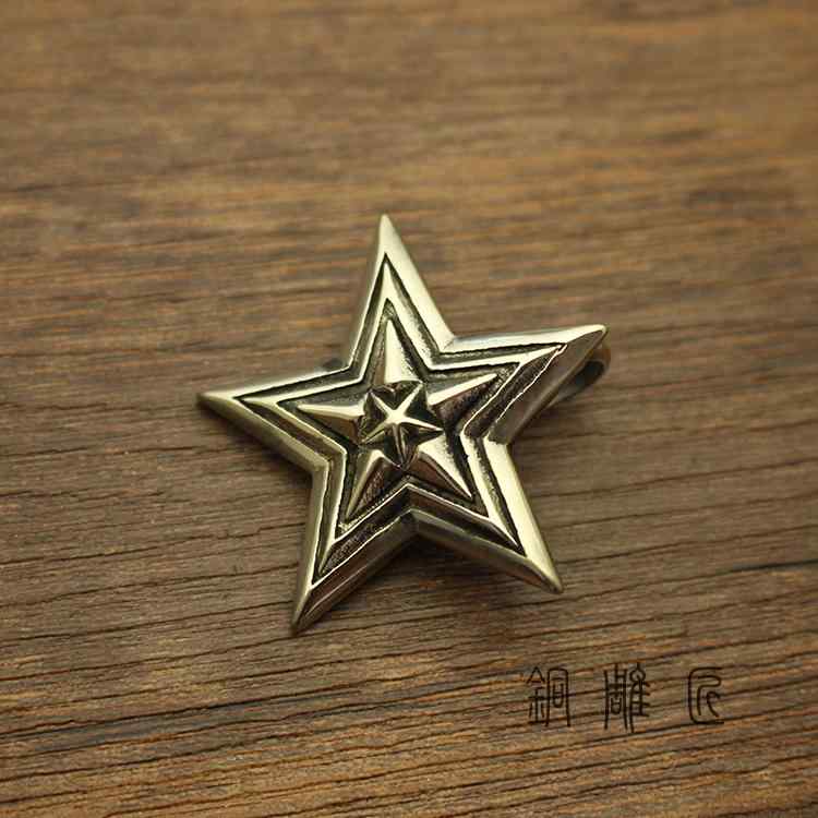 ペンダント 中国風 アクセサリー 白銅 ファッション ペンダント コーディ アジア 五芒星 セーター チェーン ペンダント メンズ レディース パンク 韓国 ペ...