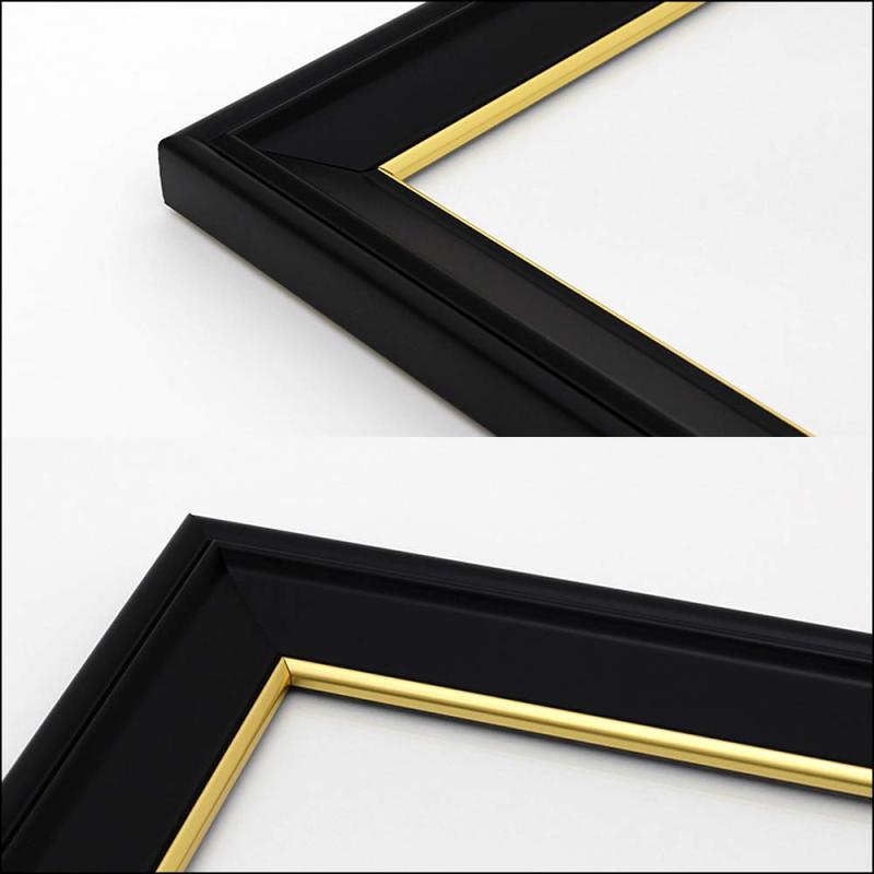 大額 遺影額 【寸五入山】マット付 黒 額縁 写真額