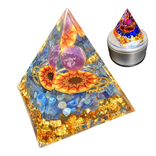 heizi オルゴナイト パワーストーン 天然石 ピラミッド LED回転台付き 癒しグッズ 水晶 heizi オルゴナイト パワーストーン 天然石 ピラミッド LED回転台付き 癒しグッズ 水晶