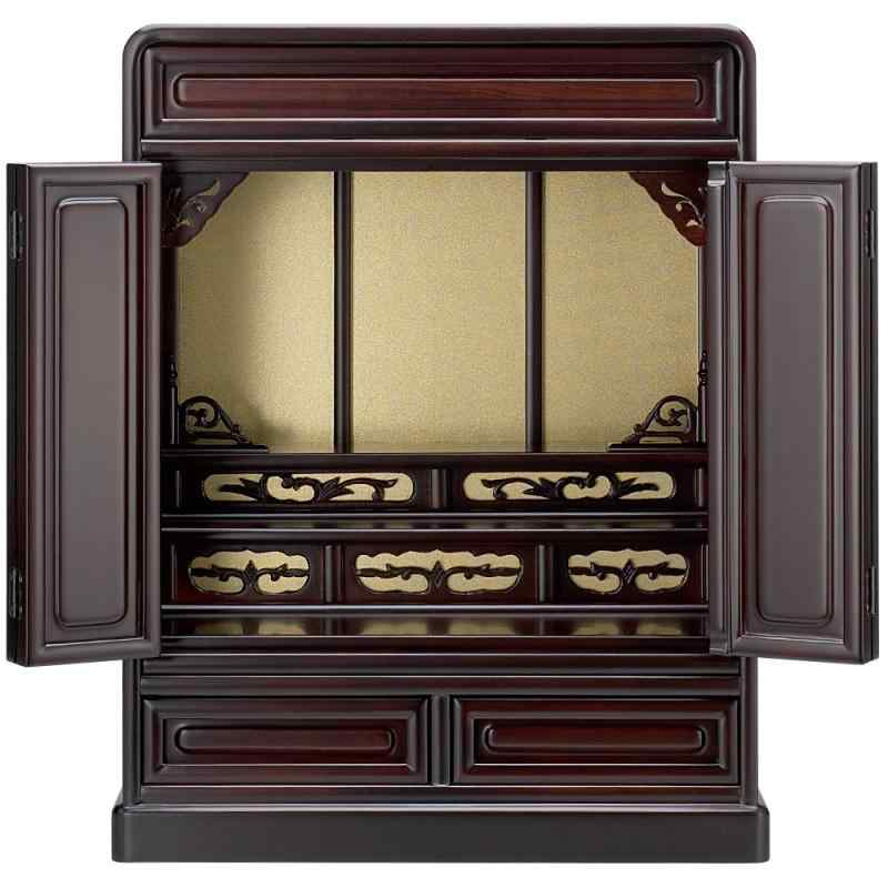 仏壇屋 滝田商店 仏壇 唐木 ミニ仏壇 (日本製) 桜色仏壇 20号 高さ61cm×巾44cm とにかく小さいコンパク..