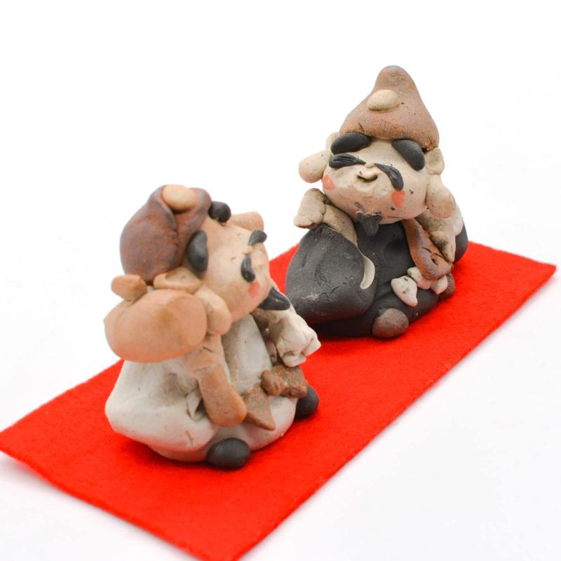 うつわ魯庵 美濃焼 笑福 置物 縁起物 小 約6cm トモクラフト 恵比寿 大黒 日本製 536-0038 [2]