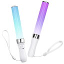 ペンライト LED 2本セット キンブレ コンサートライト 15色カラーチェンジLED 自動切替+手動切替 パーティー 応援用品 電池式 光る指輪 ケミカルライ...