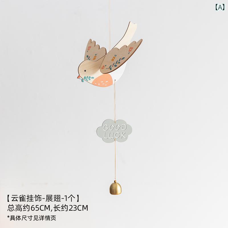 風鈴 アート 屋外 空中 吊り下げ 鳥 ツバメ 出窓 天井 中庭 デコレーション インテリア シンプル 吊り飾り
