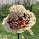 麦わら帽子 ストローハット 帽子 ハット 日焼け防止 ワイド レジャー トラベル 旅行 ビーチ サンシェード 通気性 メッシュ 日よけ アウトドア